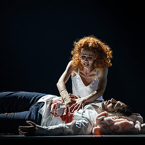 Szene aus der Inszenierung »Werther«.